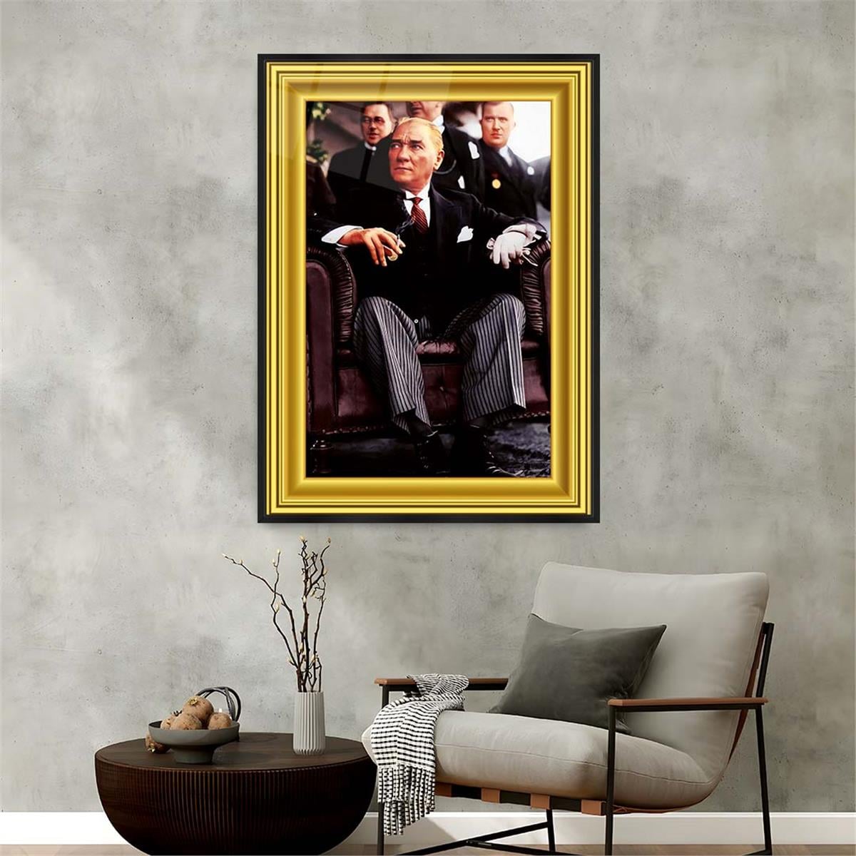 Aluminum-Framed National-Themed Tempered Glass Wall Art 003