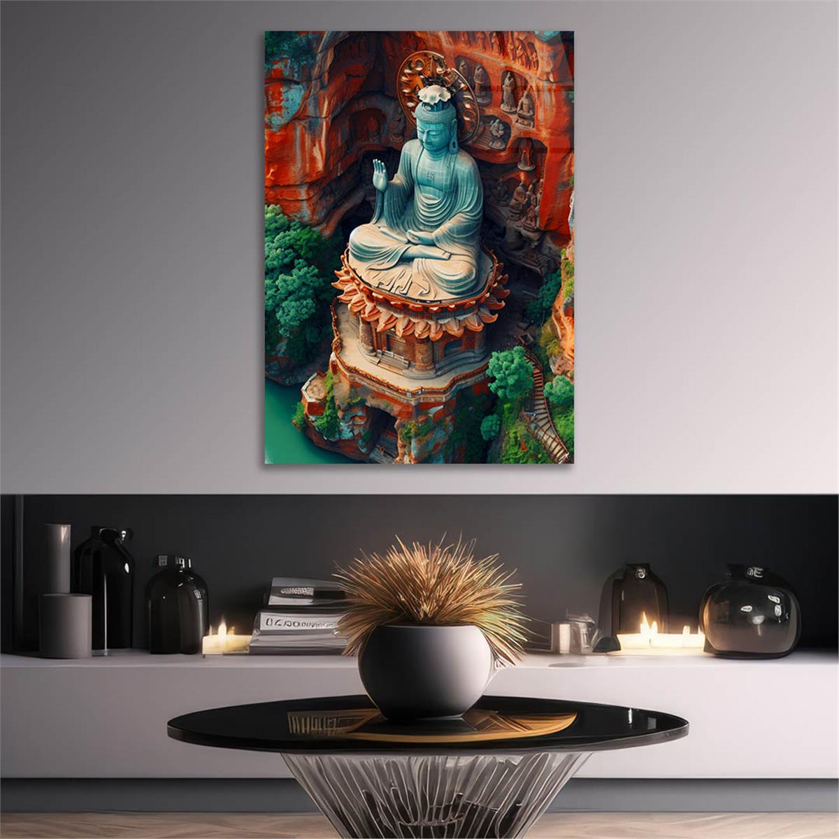 Dikey Doğa Temalı Cam Tablo 289