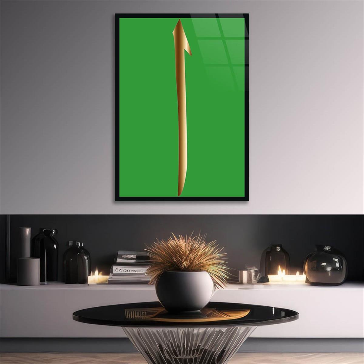 ELİF YAZILI CAM TABLO 