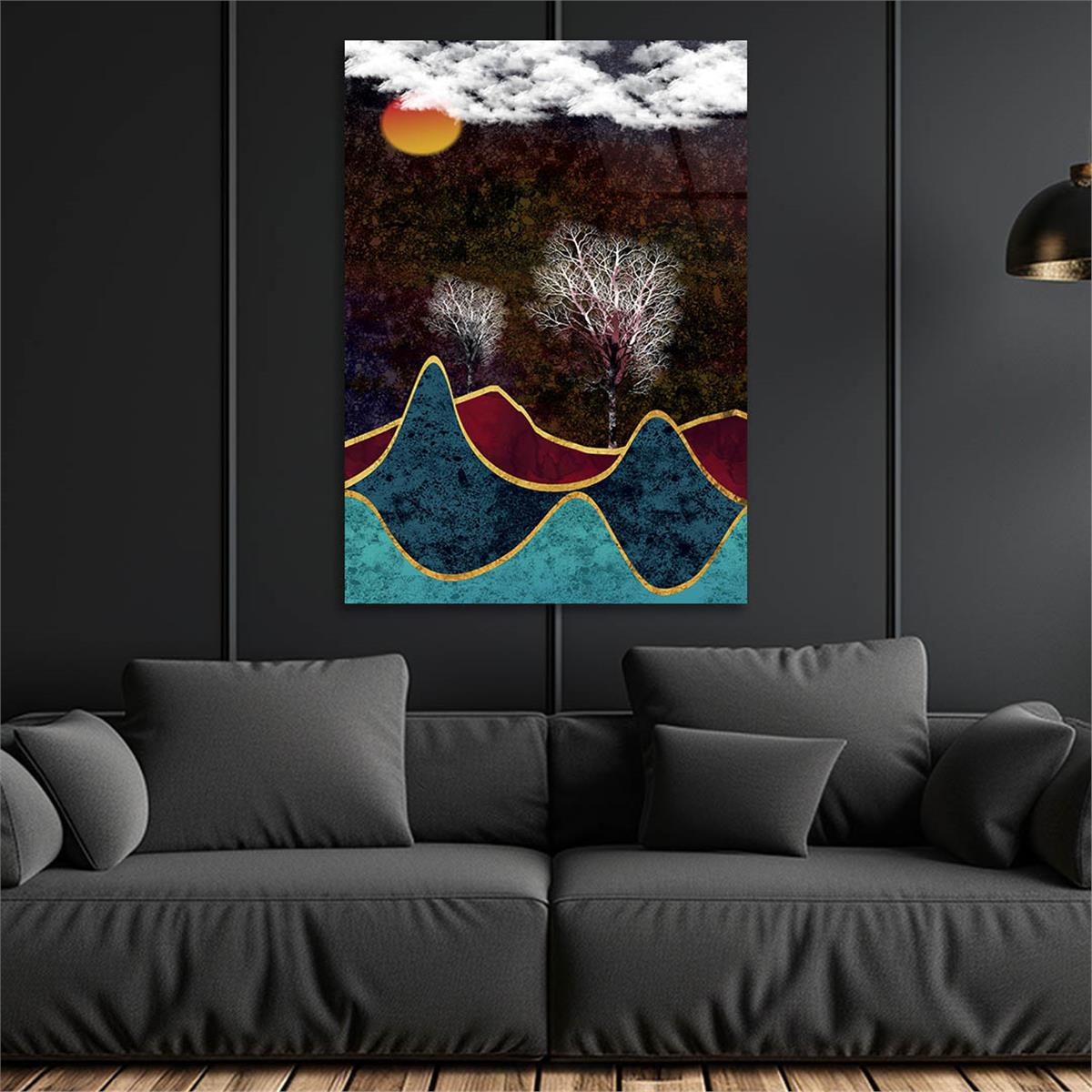 Vertical Tempered Glasss Wall Arts Art-Themed261