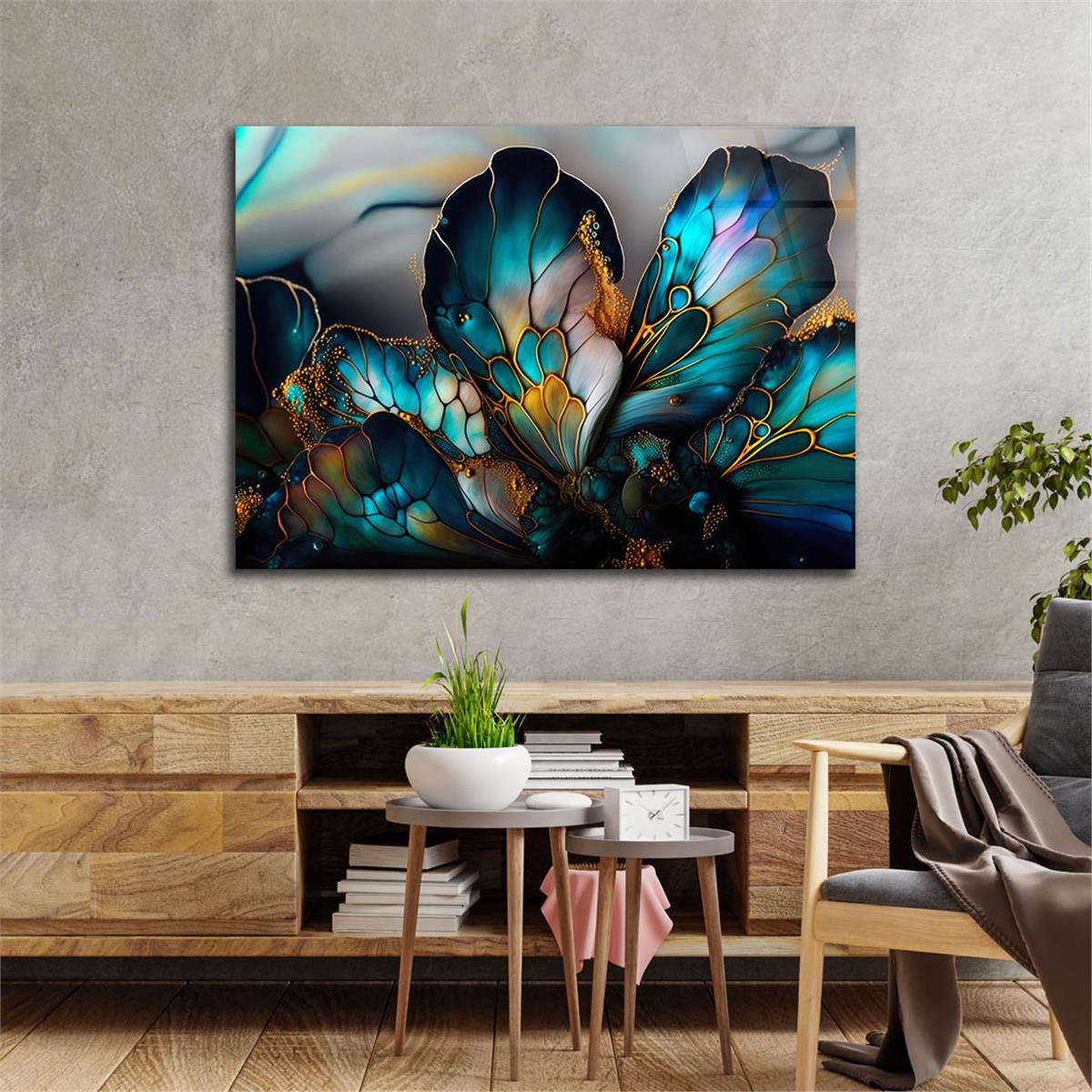 Horizontal Art-Themed Tempered Glass Wall Art 387
