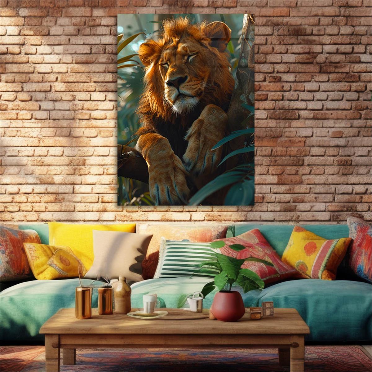 Dikey Doğa Temalı Cam Tablo 365