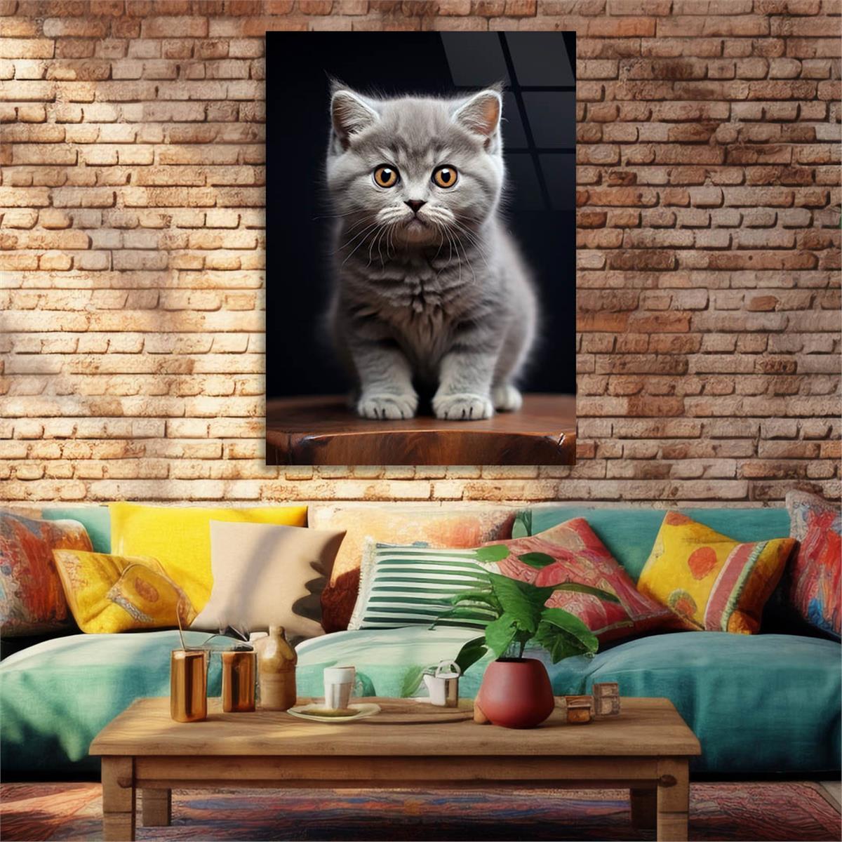 Dikey Doğa Temalı Cam Tablo 416