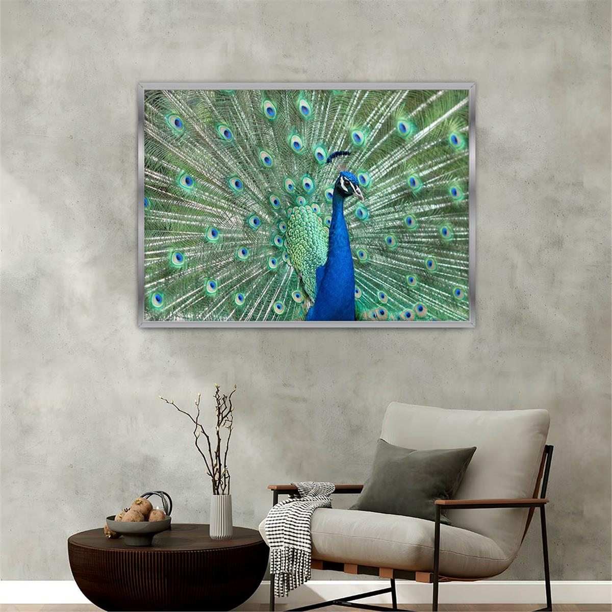 Aluminum-Framed Natured-Themed Tempered Glass Wall Art 079