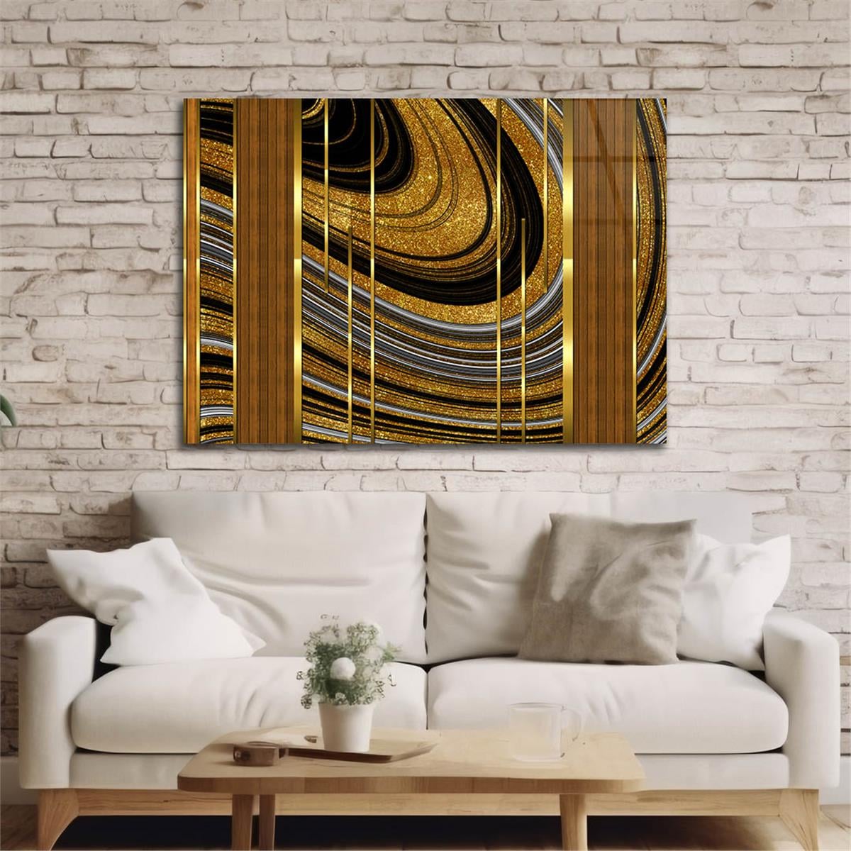 Horizontal Art-Themed Tempered Glass Wall Art 382