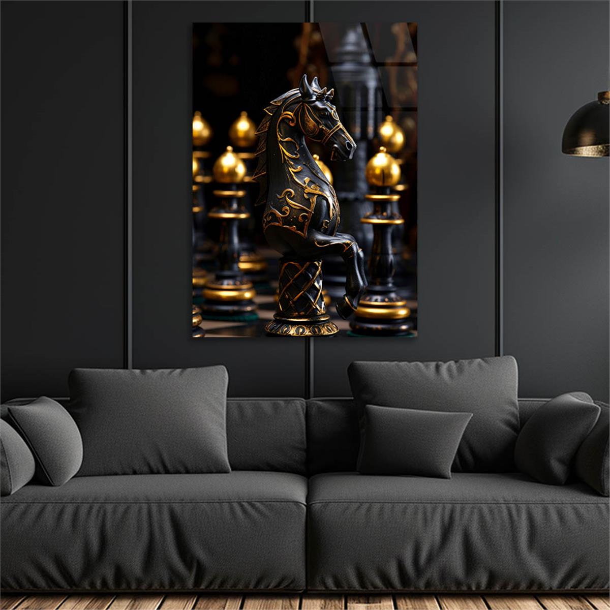 Dikey Sanat Temalı Cam Tablo 407