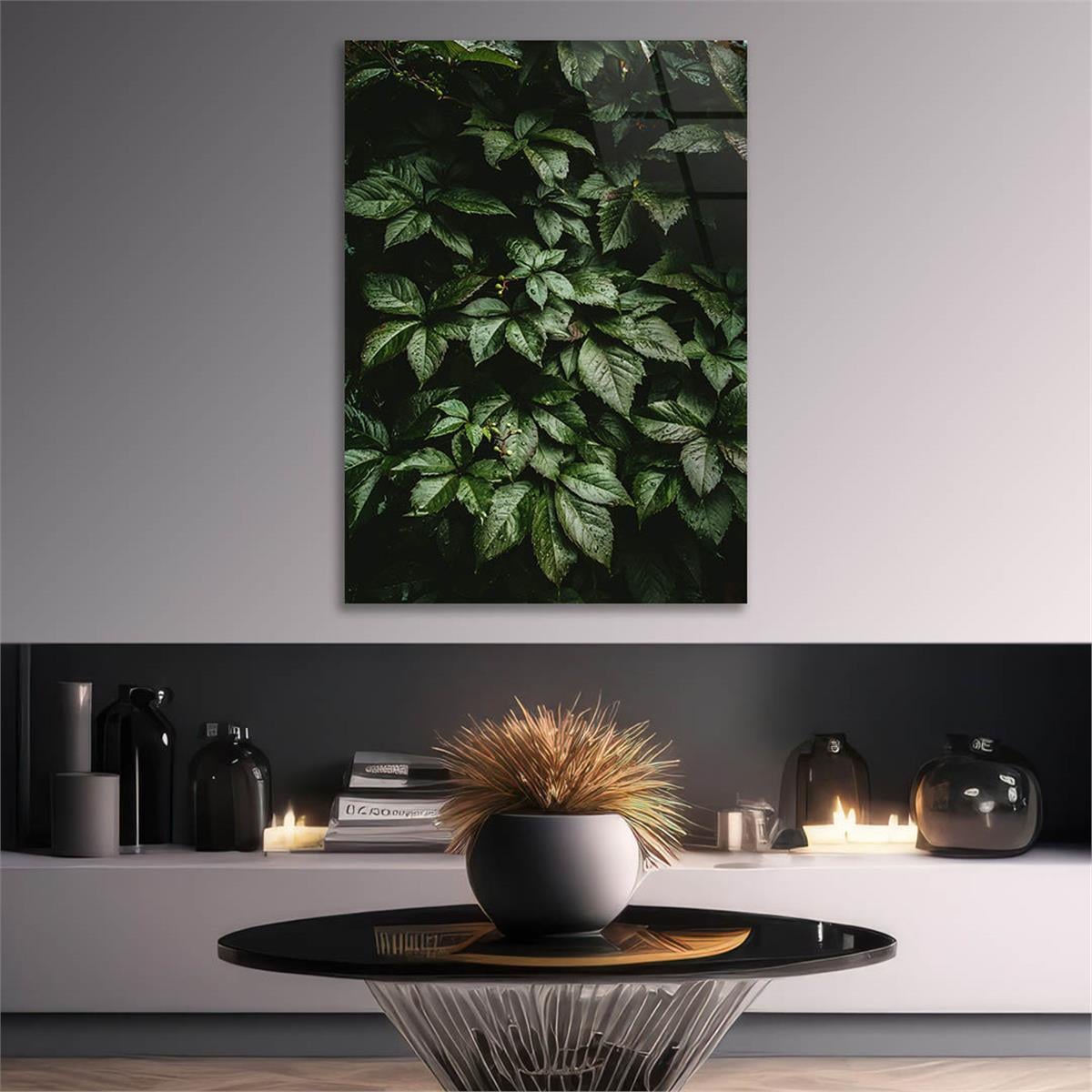 Dikey Sanat Temalı Cam Tablo 488