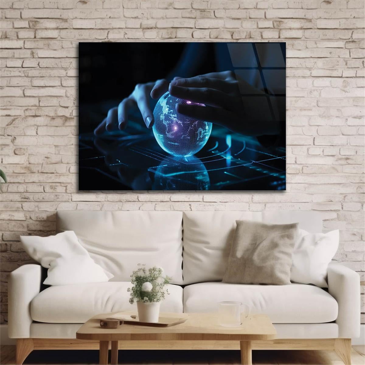 Horizontal Art-Themed Tempered Glass Wall Art 323