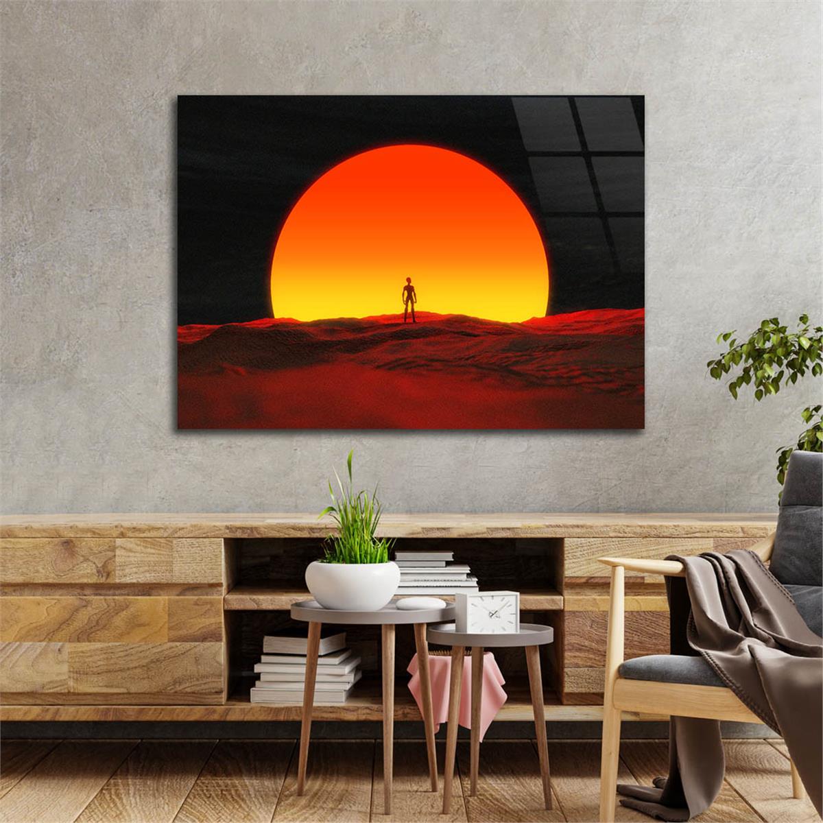 Horizontal Art-Themed Tempered Glass Wall Art 557