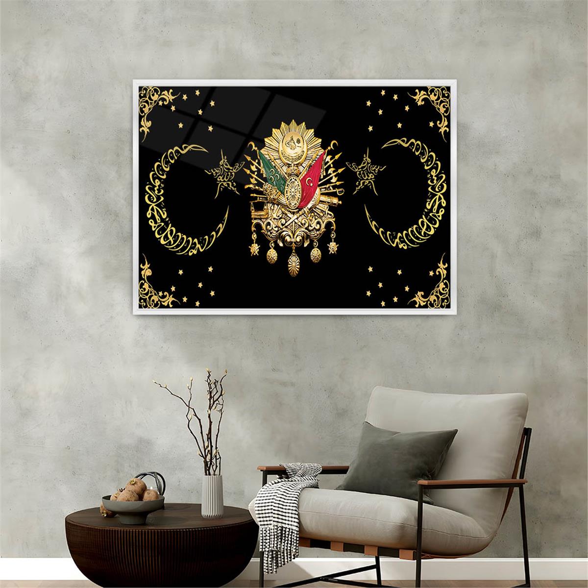 Aluminum-Framed National-Themed Tempered Glass Wall Art 004