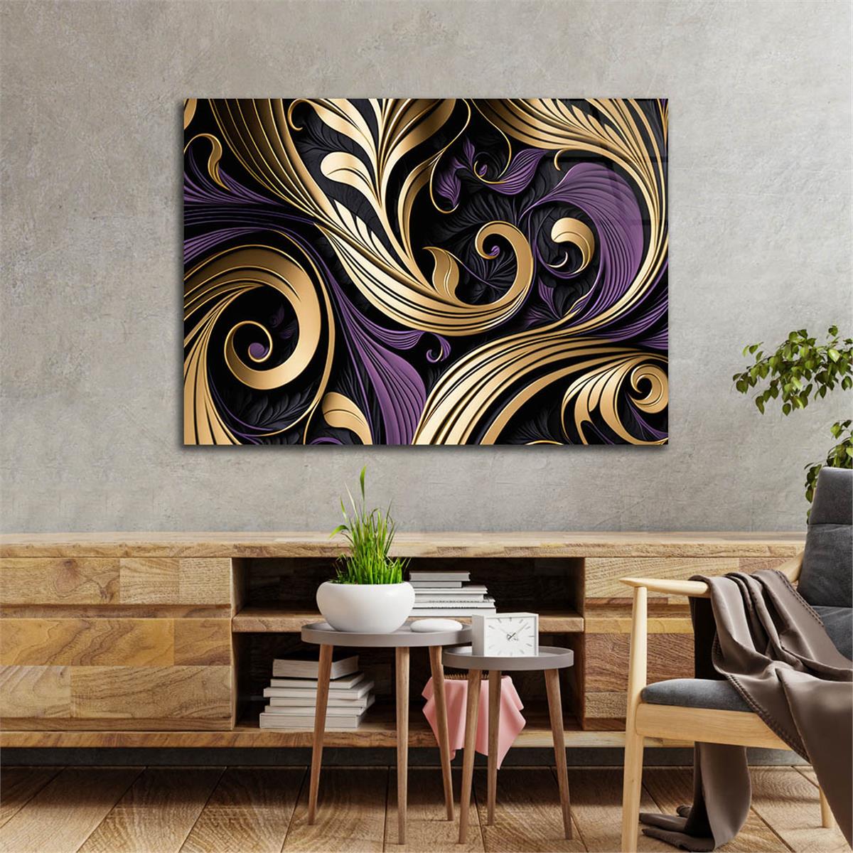 Horizontal Art-Themed Tempered Glass Wall Art 404