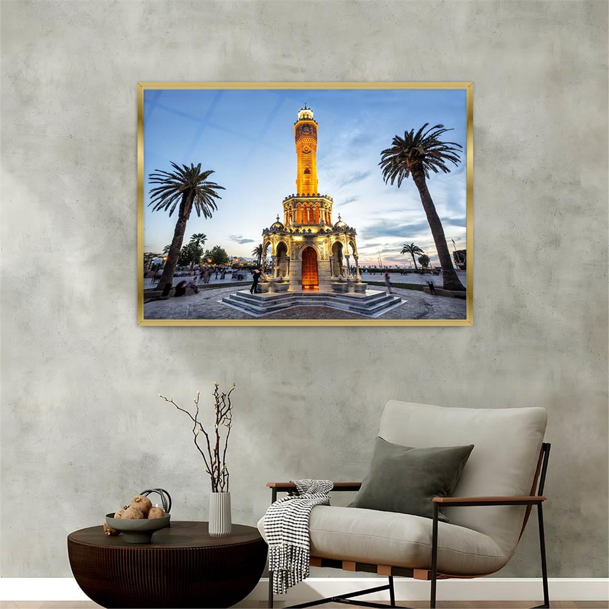 Alüminyum Çerçeveli Doğa Temalı Cam Tablo 110