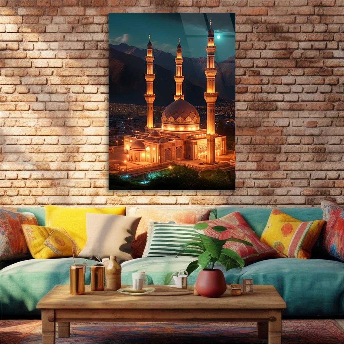 Dikey Dini Temalı Cam Tablo 276