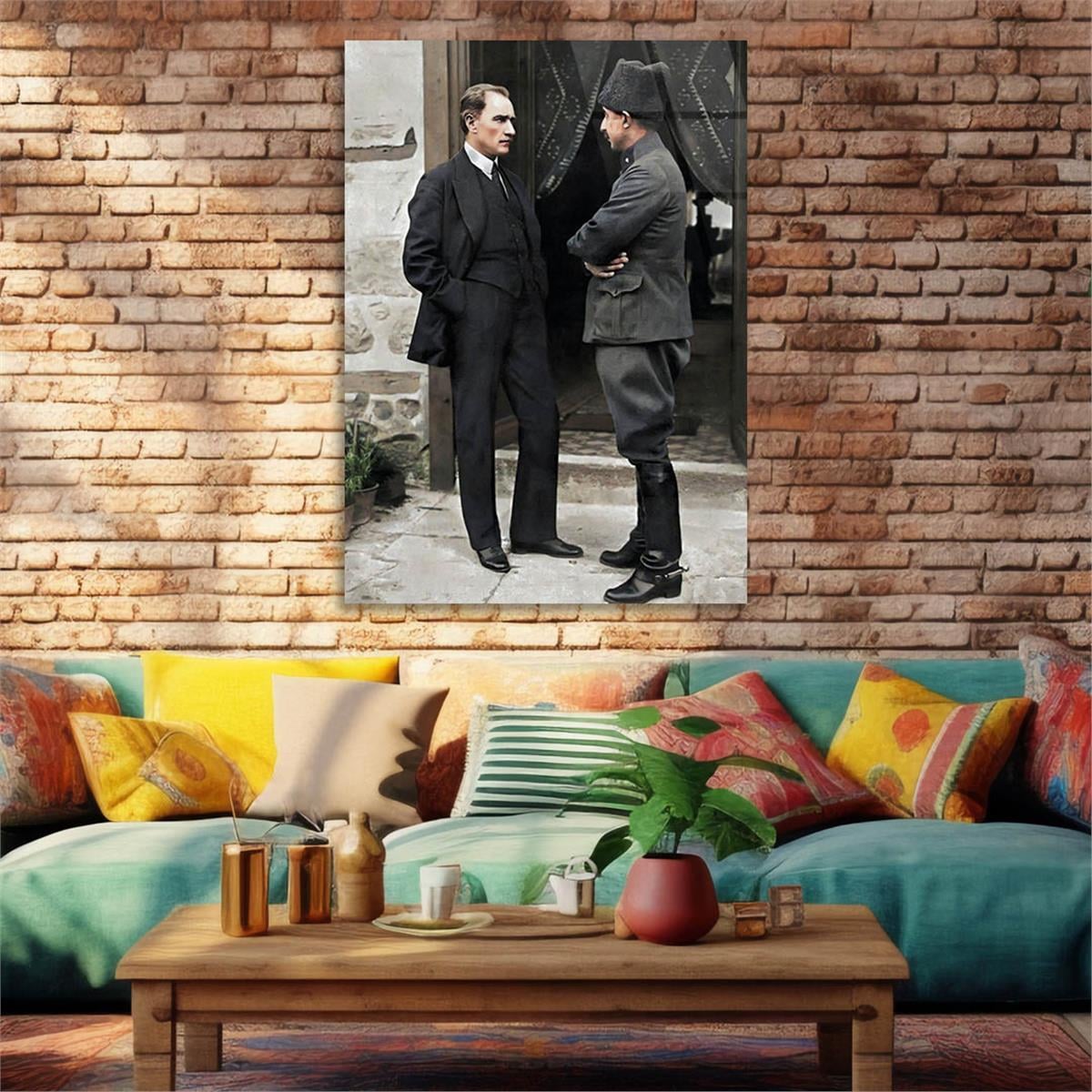 Dikey VatanTemalı Cam Tablo 222