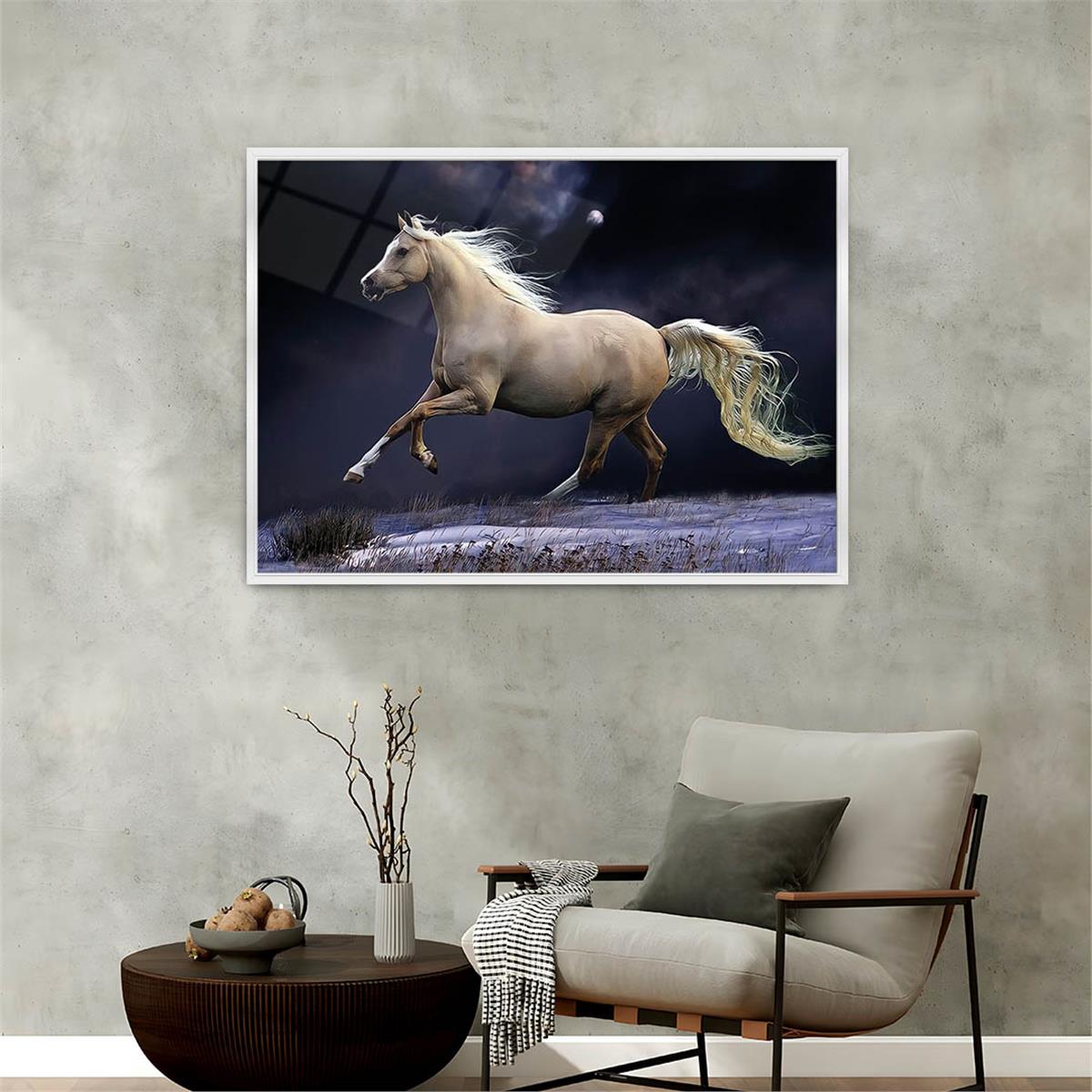 Aluminum-Framed Natured-Themed Tempered Glass Wall Art 163