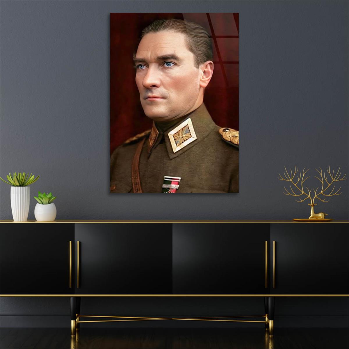 Dikey VatanTemalı Cam Tablo 199