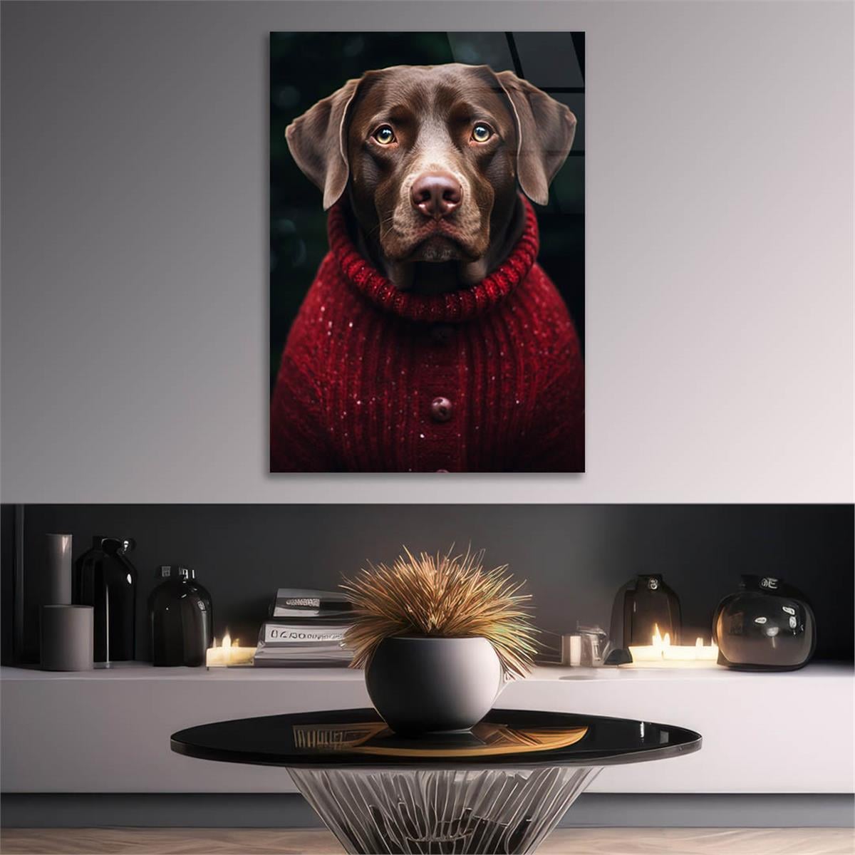 Dikey Doğa Temalı Cam Tablo 445