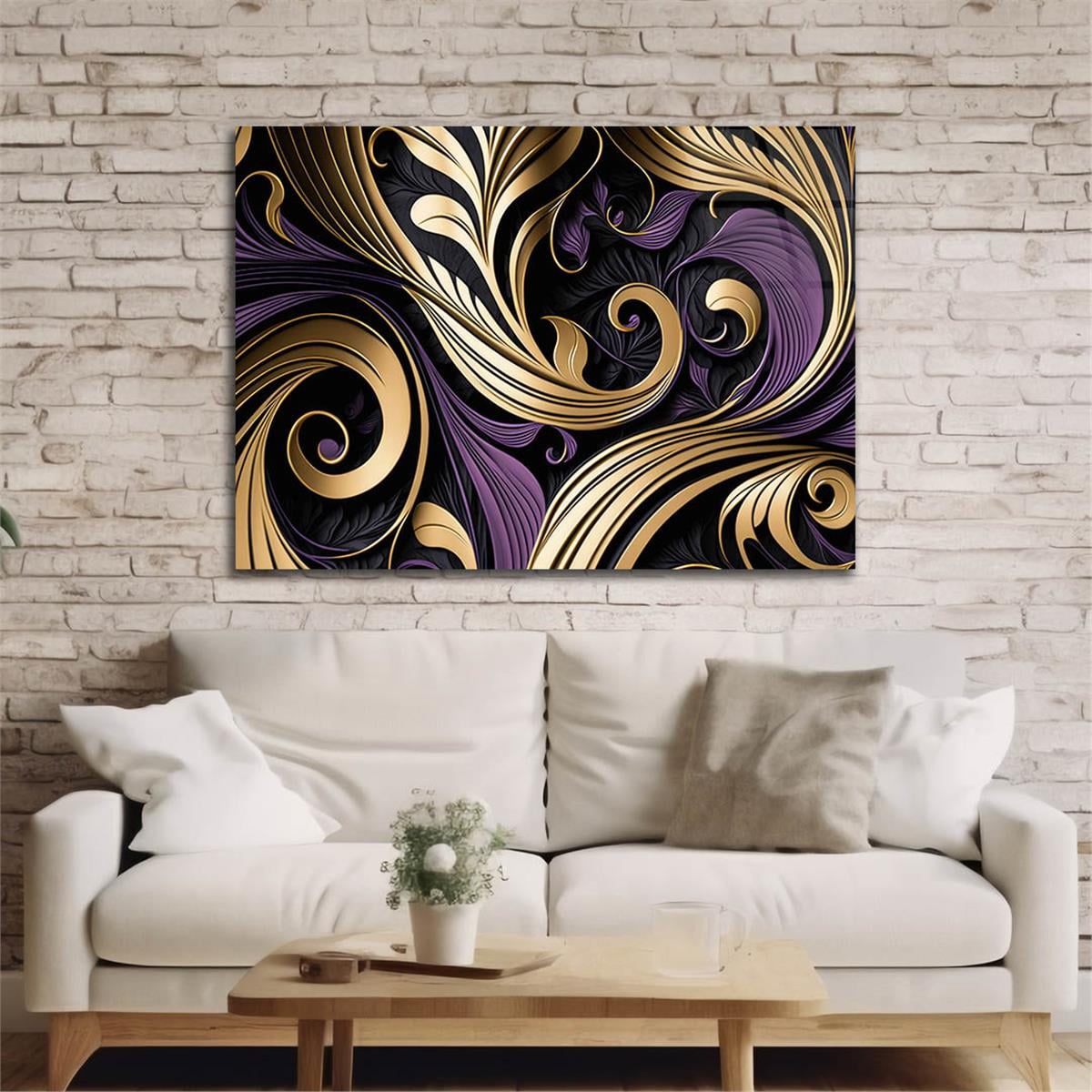 Horizontal Art-Themed Tempered Glass Wall Art 404
