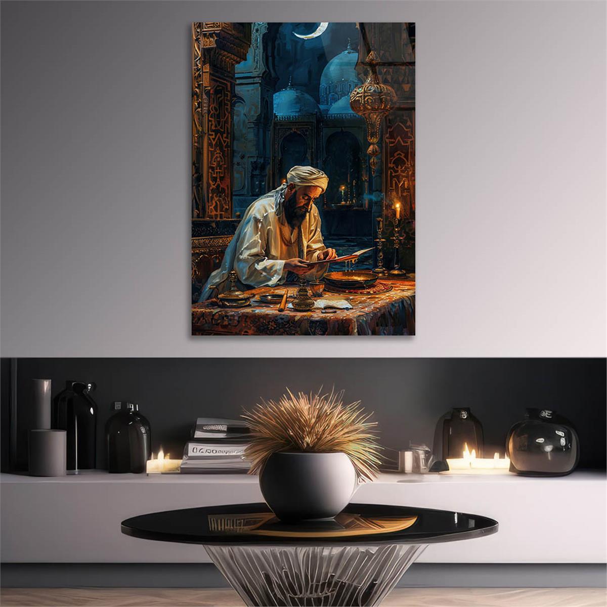 Dikey Dini Temalı Cam Tablo 287