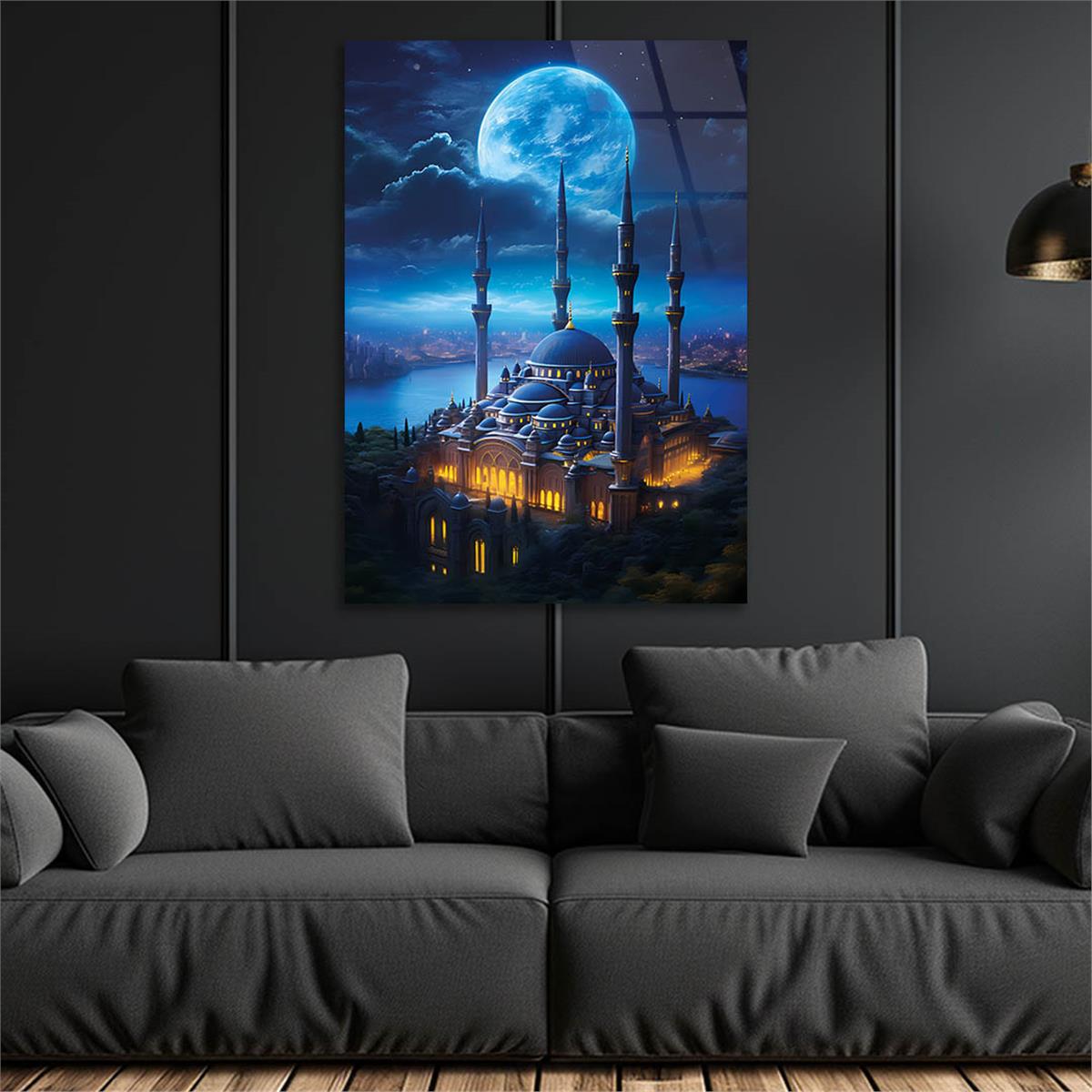 Dikey Dini Temalı Cam Tablo 243