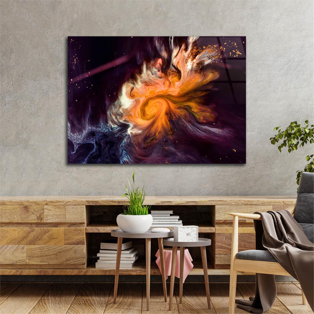 Horizontal Art-Themed Tempered Glass Wall Art 501
