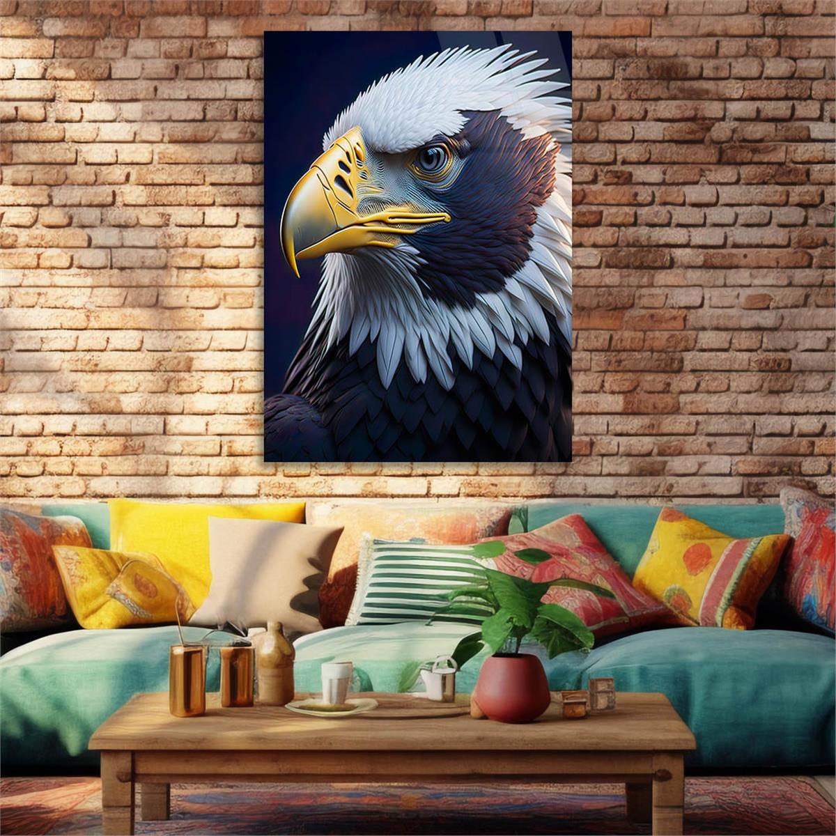 Dikey Doğa Temalı Cam Tablo 246