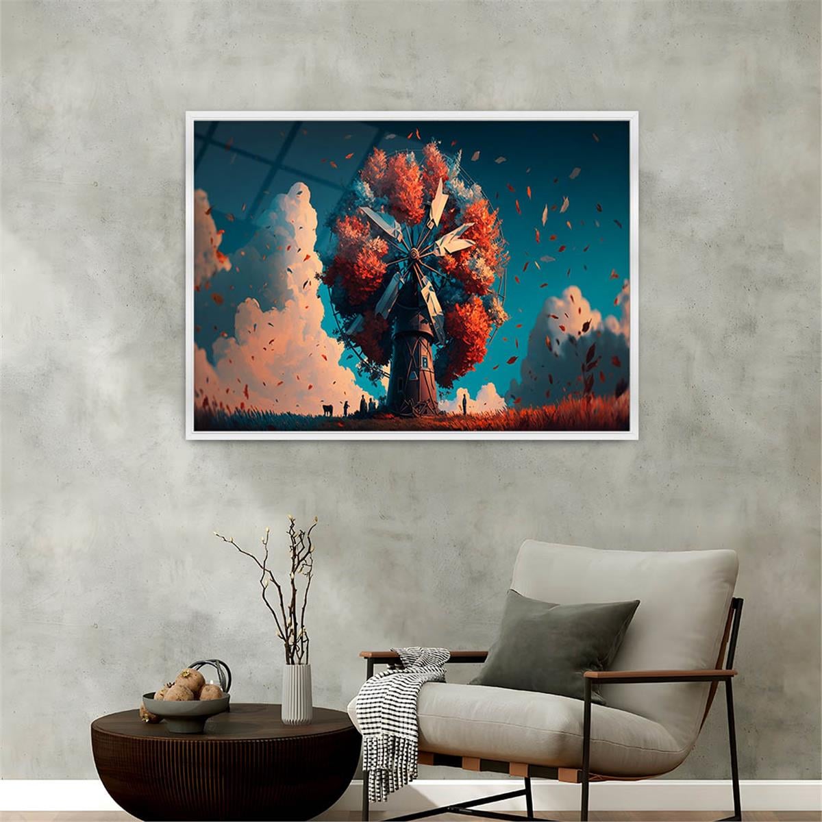 Alüminyum Çerçeveli Doğa Temalı Cam Tablo 063