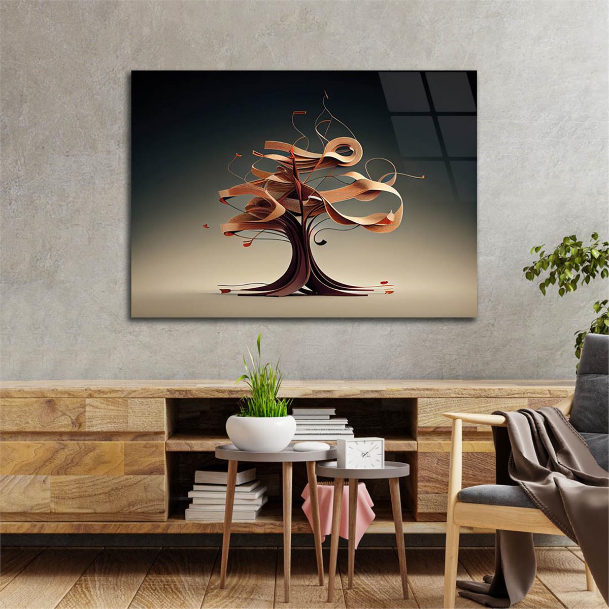 Horizontal Natured-Themed Tempered Glass Wall Art 309