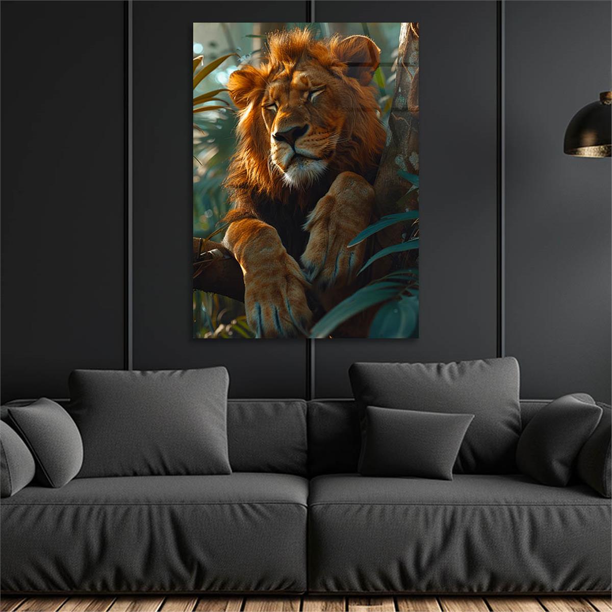 Dikey Doğa Temalı Cam Tablo 365