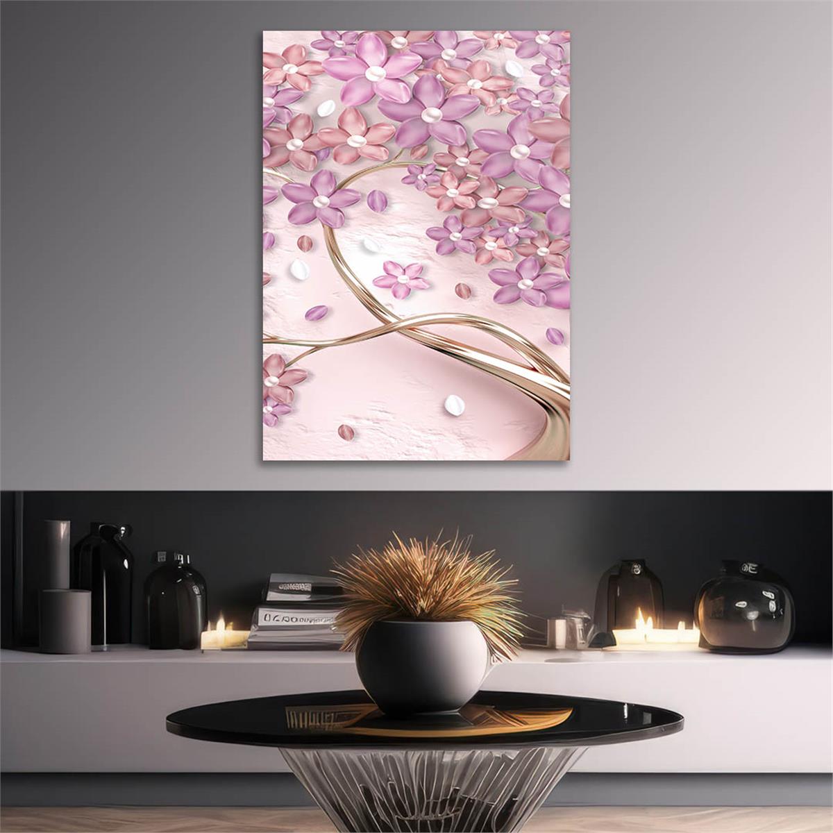 Vertical Tempered Glasss Wall Arts Art-Themed258
