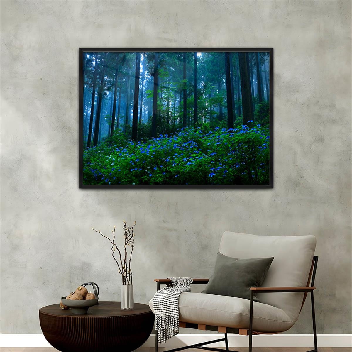 Aluminum-Framed Natured-Themed Tempered Glass Wall Art 138