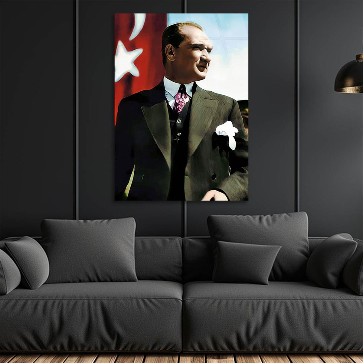 Mustafa Kemal Atatürk Gehard Glasschilderij 
