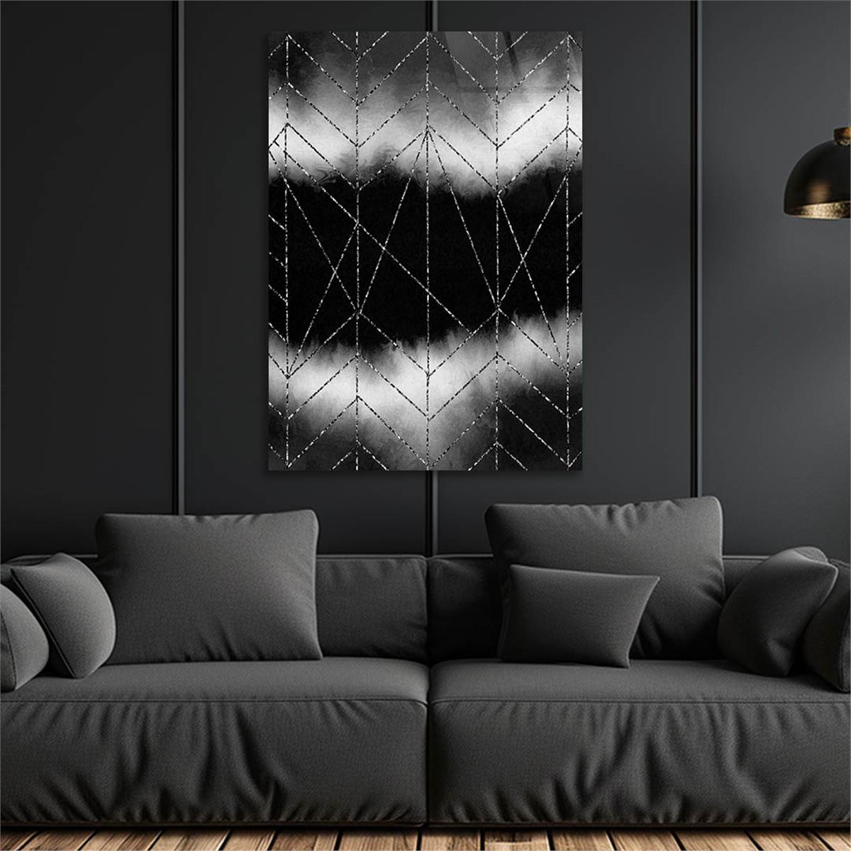 Dikey Sanat Temalı Cam Tablo 409