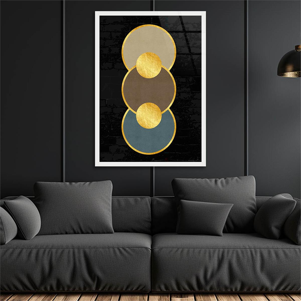 Dikey Sanat Temalı Cam Tablo 343