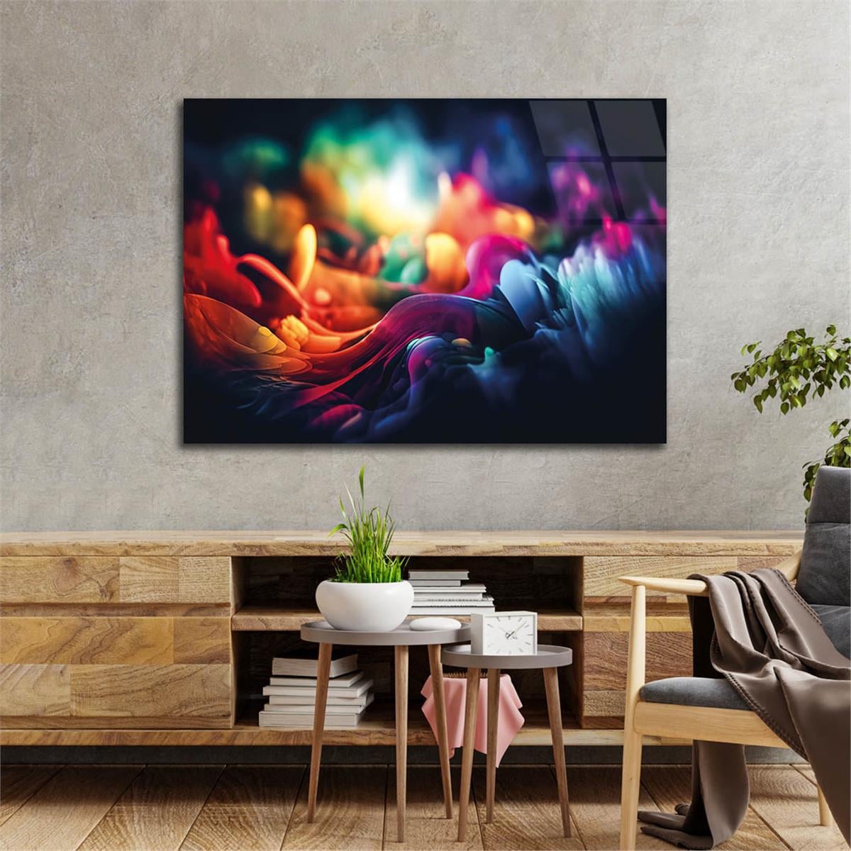Horizontal Art-Themed Tempered Glass Wall Art 357