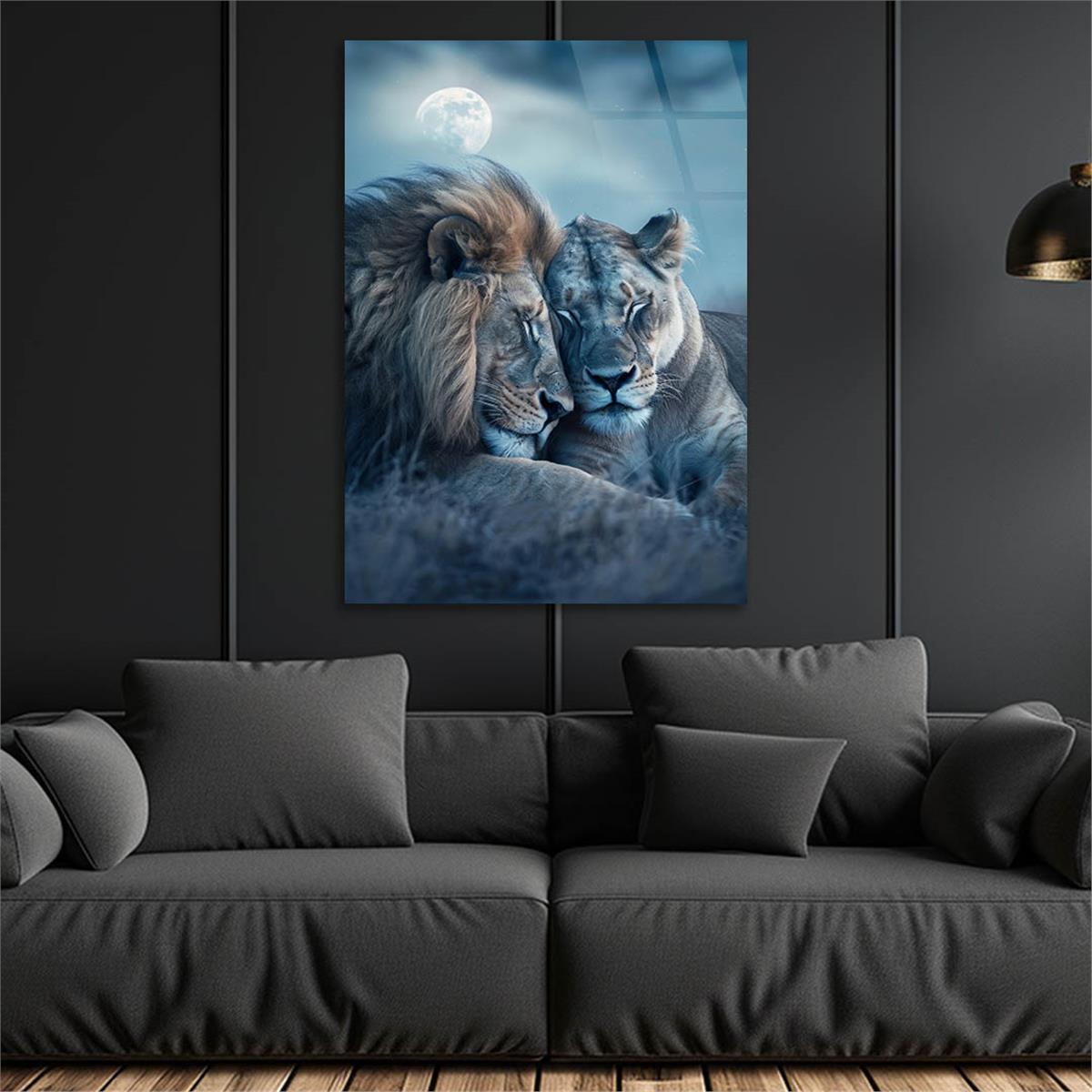 Dikey Doğa Temalı Cam Tablo 361