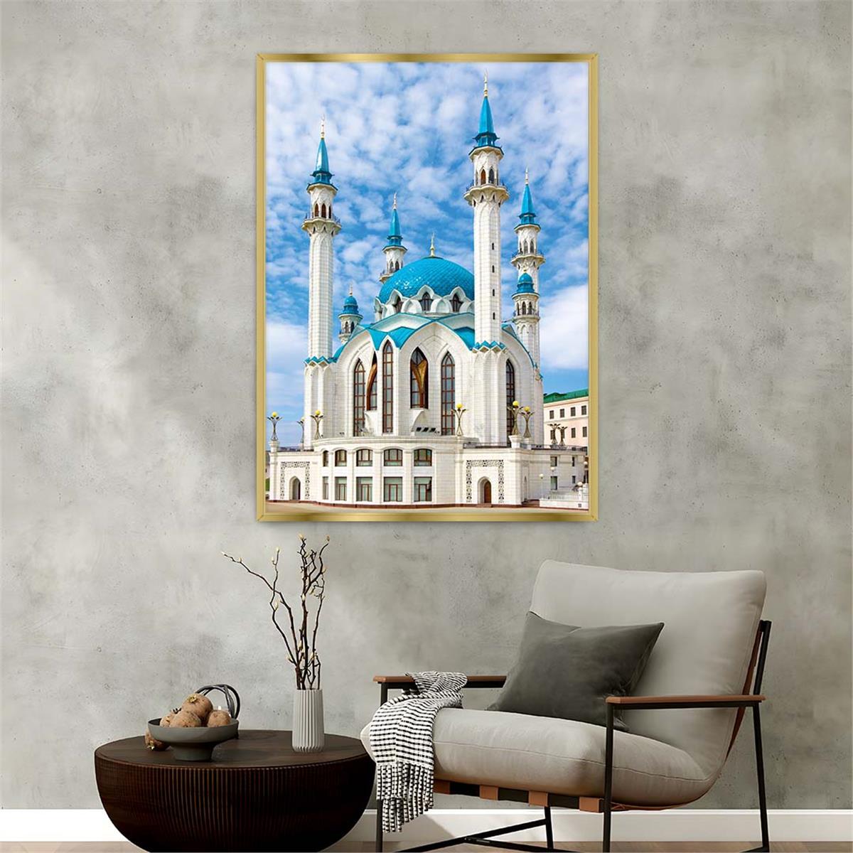 Aluminum-Framed Religious-Themed Tempered Glass Wall Art 085