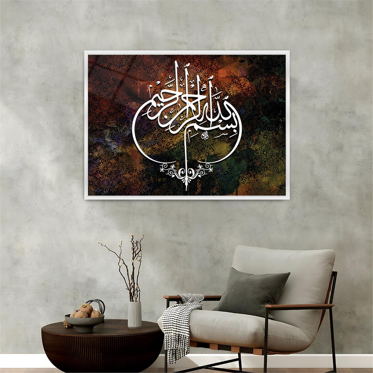 Aluminum-Framed Religious-Themed Tempered Glass Wall Art 007