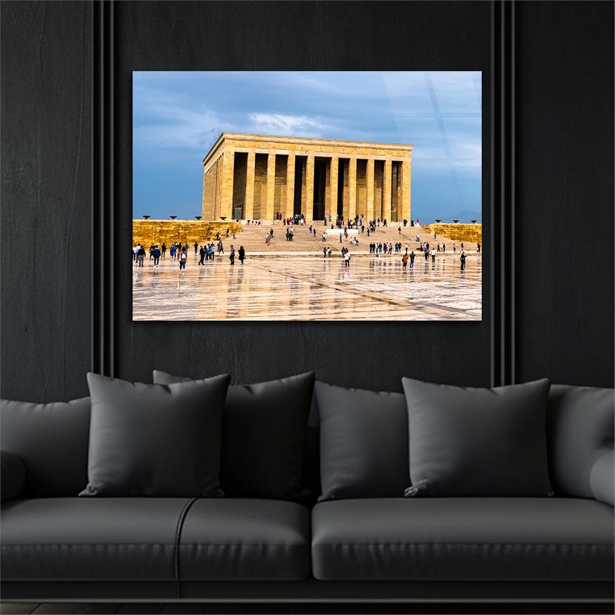 Yatay VatanTemalı Cam Tablo 138