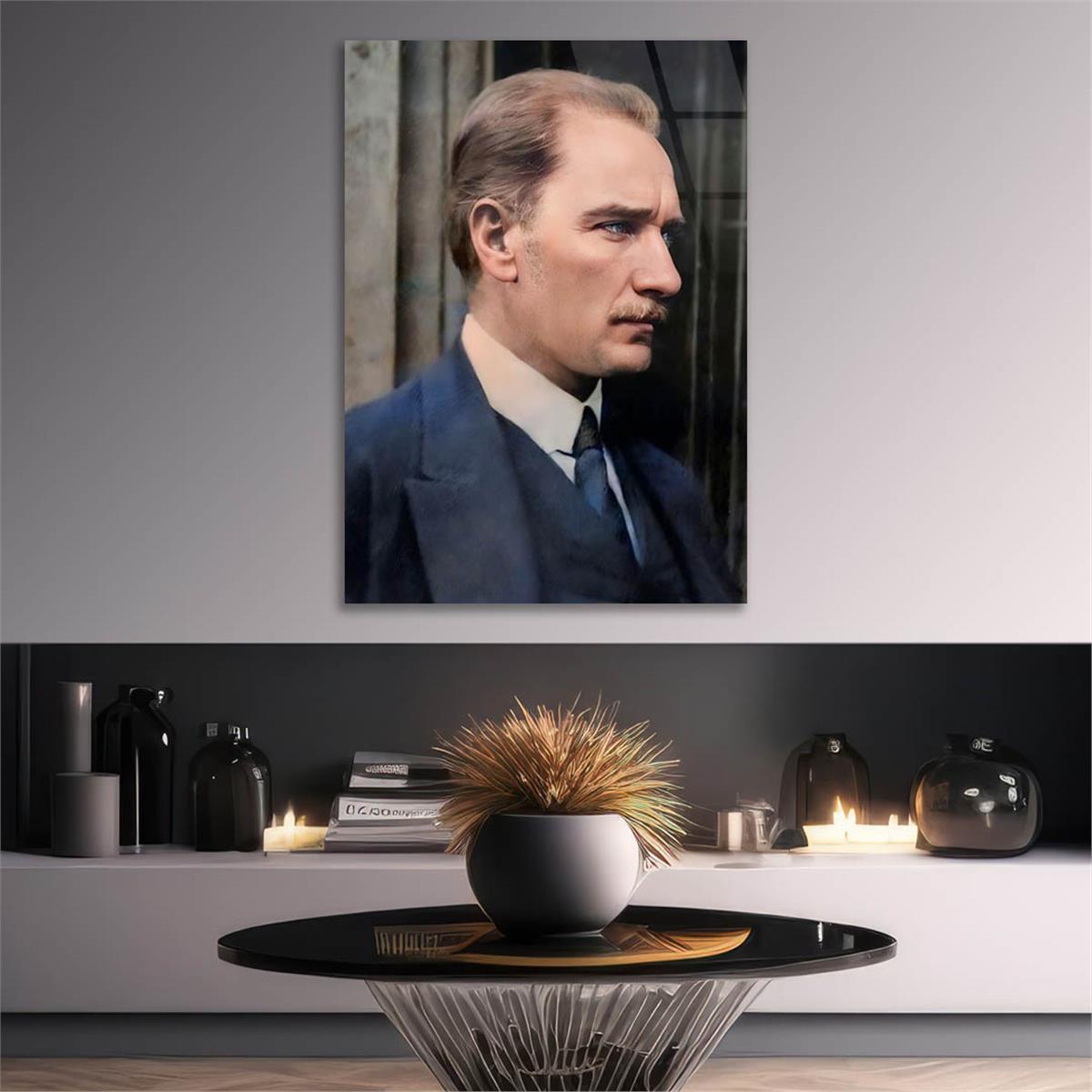 Dikey VatanTemalı Cam Tablo 202