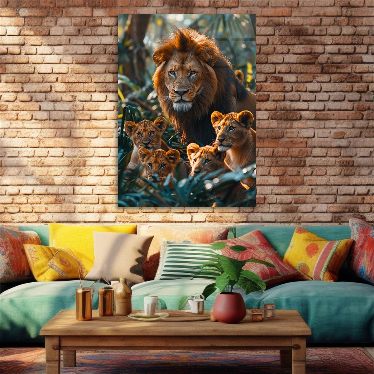 Dikey Doğa Temalı Cam Tablo 369