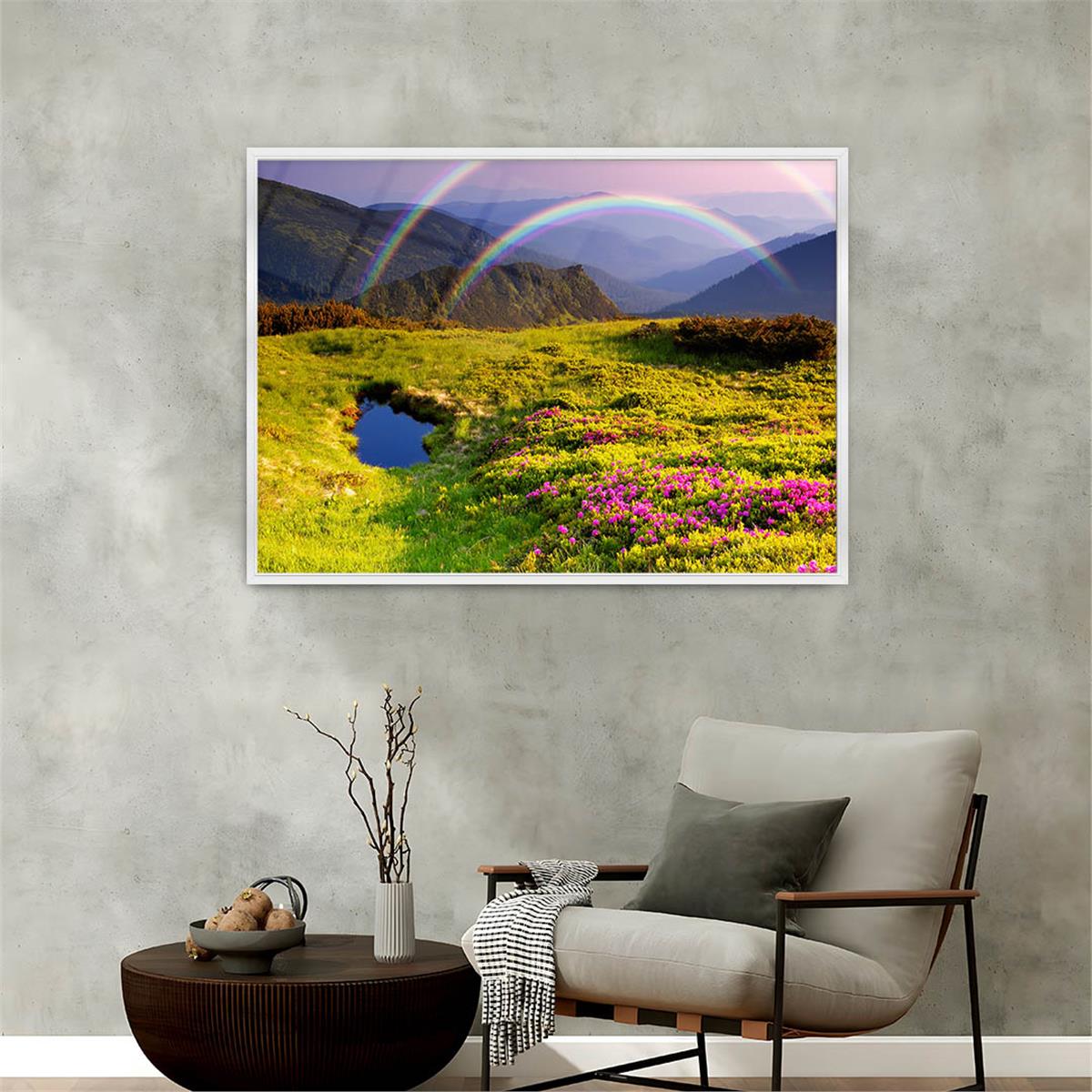 Aluminum-Framed Natured-Themed Tempered Glass Wall Art 103