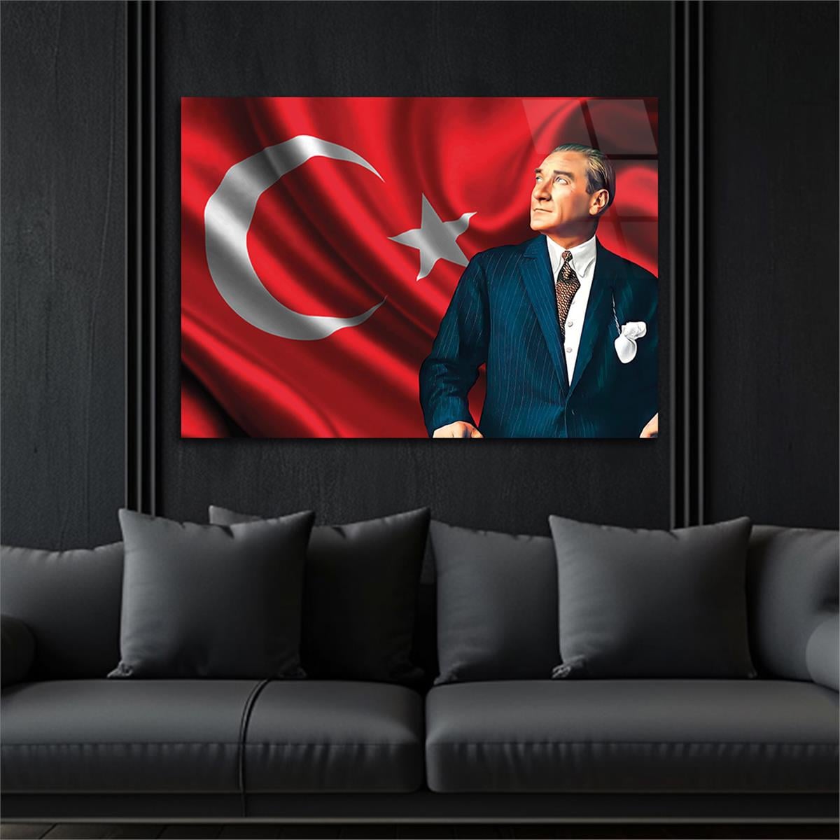 Horizontaal nationaal thema Gehard Glasschilderij 84