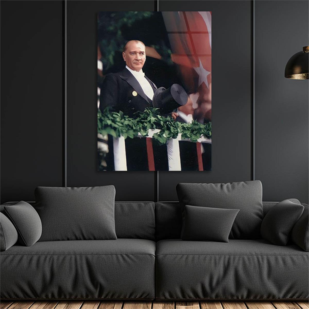 MUSTAFA KEMAL ATATÜRK Tempered Glasss Wall Art 