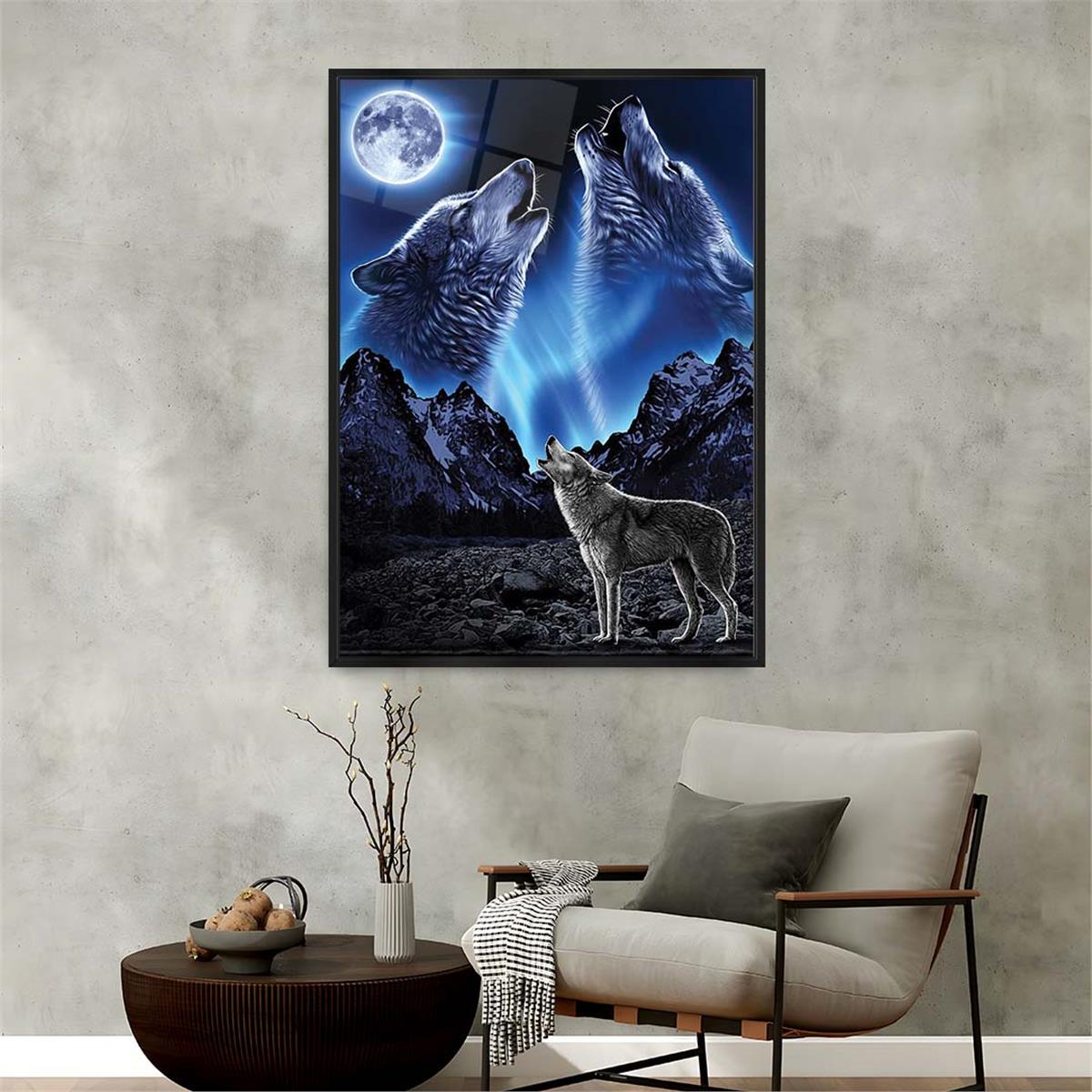 Aluminum-Framed National-Themed Tempered Glass Wall Art 052