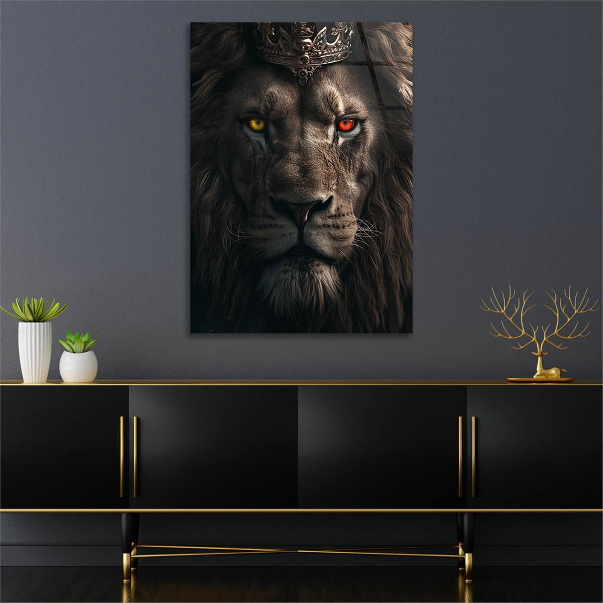 Dikey Doğa Temalı Cam Tablo 336