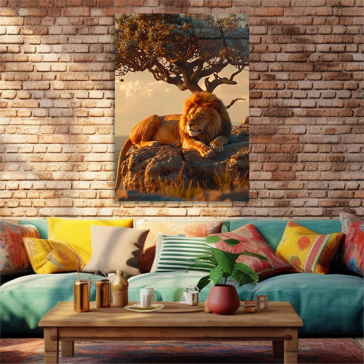 Dikey Doğa Temalı Cam Tablo 314