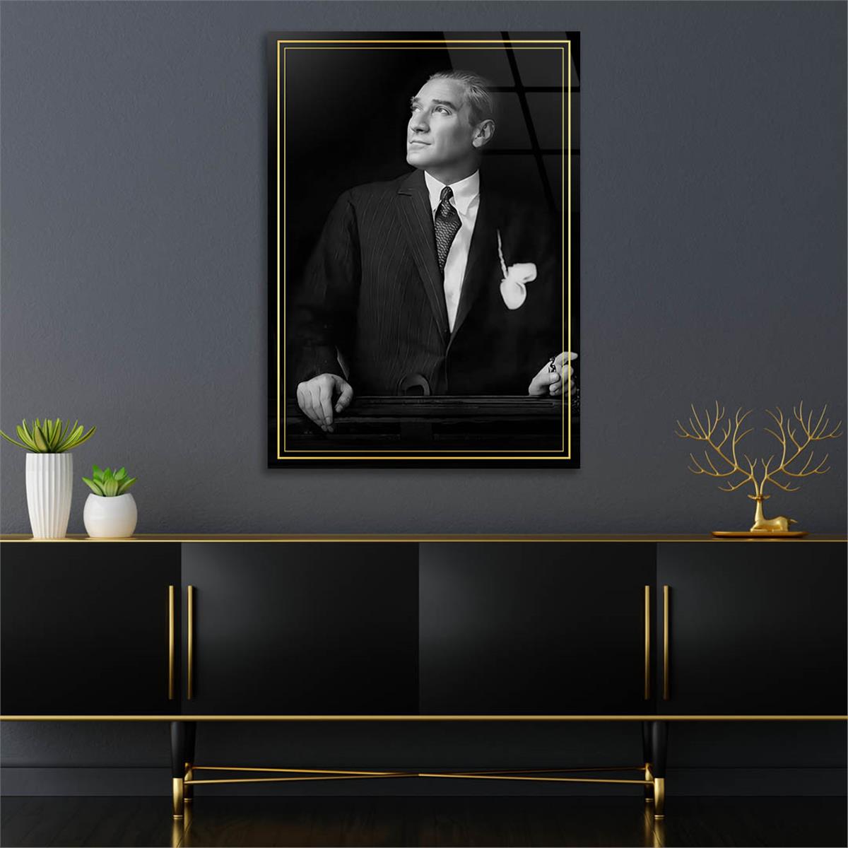 Dikey VatanTemalı Cam Tablo 251