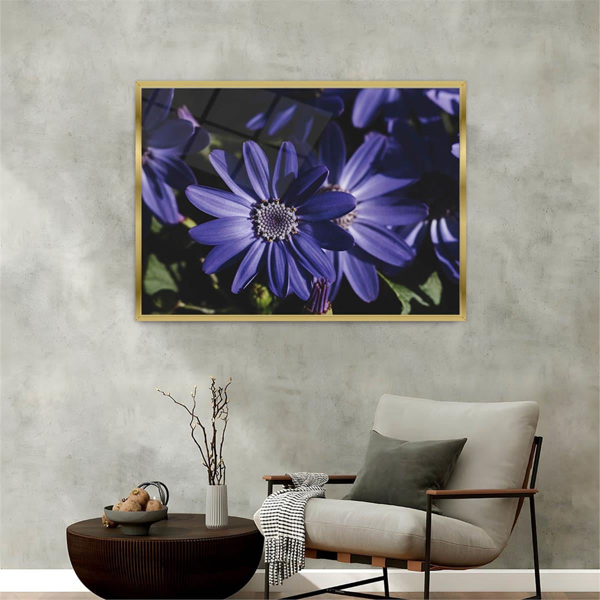 Aluminum-Framed Art-Themed Tempered Glass Wall Art 058