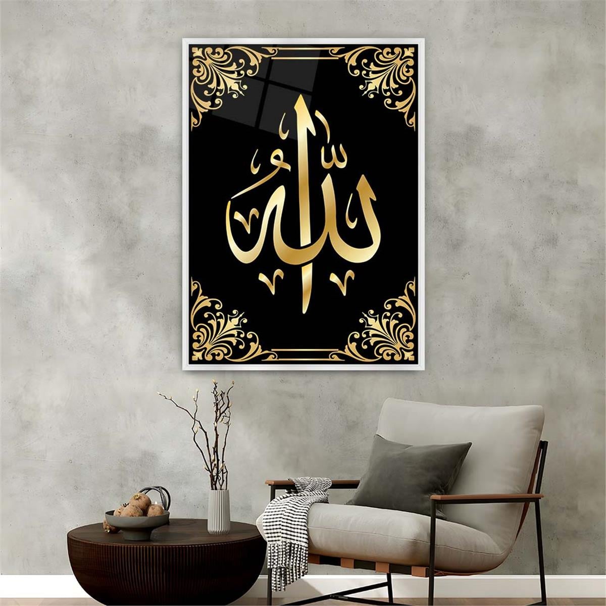 Aluminum-Framed Religious-Themed Tempered Glass Wall Art 040